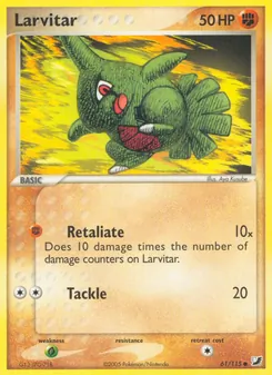 Larvitar, Karte 61 aus EX Verborgene Mächte