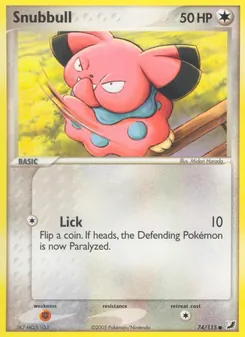 Snubbull, Karte 74 aus EX Verborgene Mächte