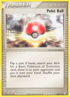 Poké Ball, Karte 87 aus EX Verborgene Mächte