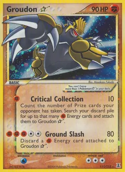 Groudon *, Karte 111 aus EX Delta Species