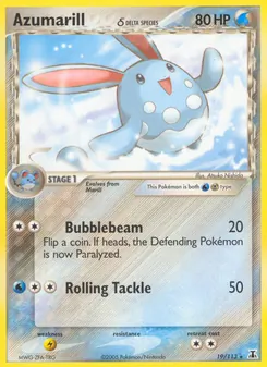 Azumarill δ, Karte 19 aus EX Delta Species