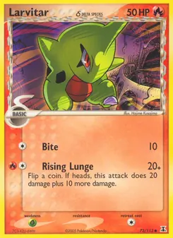 Larvitar δ, Karte 73 aus EX Delta Species
