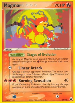 Magmar, Karte 21 aus EX Legend Maker