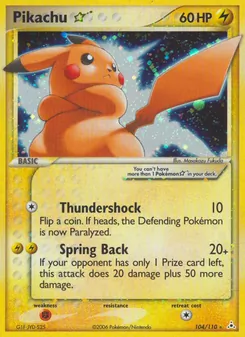 Pikachu *, Karte 104 aus EX Holon Phantoms
