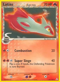 Latias δ, Karte 21 aus EX Holon Phantoms