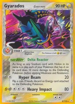 Garados δ, Karte 8 aus EX Holon Phantoms