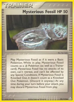 Geheimnis-Fossil, Karte 92 aus EX Holon Phantoms