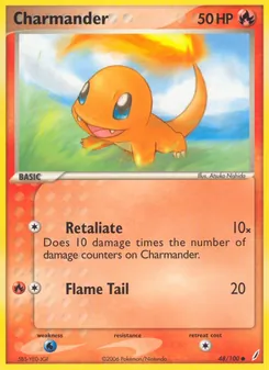 Glumanda, Karte 48 aus EX Crystal Guardians