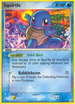 Schiggy, Karte 64 aus EX Crystal Guardians
