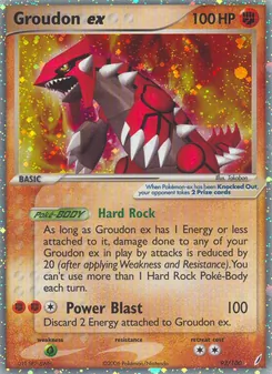 Groudon-ex, Karte 93 aus EX Crystal Guardians