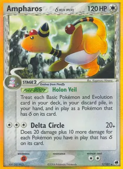 Ampharos δ, Karte 1 aus EX Dragon Frontiers