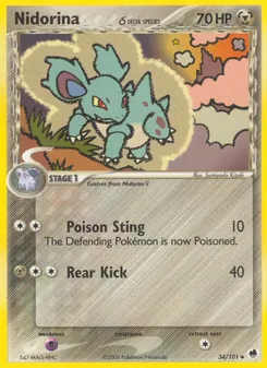 Nidorina δ, Karte 34 aus EX Dragon Frontiers