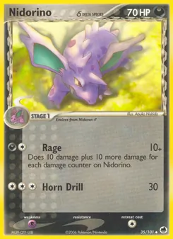 Nidorino δ, Karte 35 aus EX Dragon Frontiers