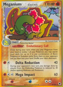 Meganie δ, Karte 4 aus EX Dragon Frontiers