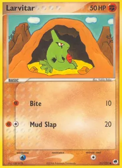 Larvitar, Karte 51 aus EX Dragon Frontiers