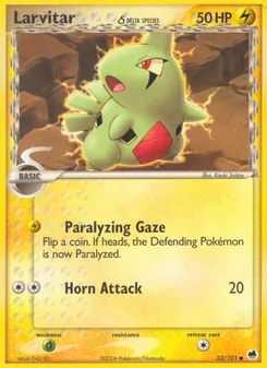 Larvitar δ, Karte 52 aus EX Dragon Frontiers