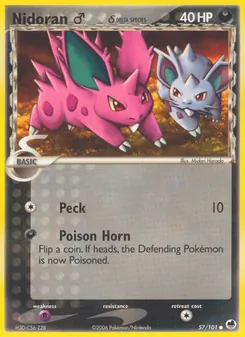 Nidoran M δ, Karte 57 aus EX Dragon Frontiers