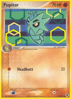 Pupitar, Karte 58 aus EX Dragon Frontiers