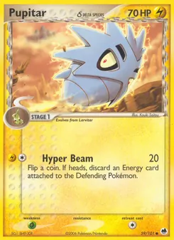 Pupitar δ, Karte 59 aus EX Dragon Frontiers