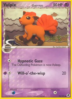 Vulpix δ, Karte 70 aus EX Dragon Frontiers