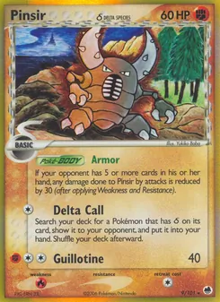 Pinsir δ, Karte 9 aus EX Dragon Frontiers