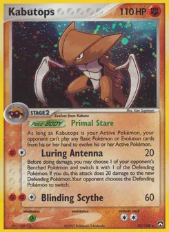 Kabutops, card 10 from Power Keepers