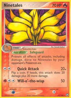 Ninetales, card 19 from Power Keepers