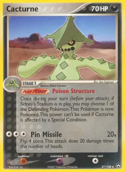 Cacturne, card 27 from Power Keepers