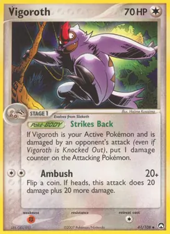 Vigoroth, card 41 from Power Keepers