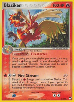 Blaziken, card 5 from Power Keepers