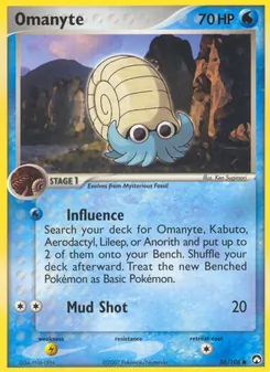 Omanyte, card 56 from Power Keepers