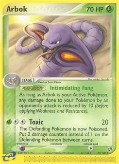 Arbok, Karte 29 aus EX Sandsturm