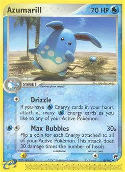 Azumarill, Karte 30 aus EX Sandsturm