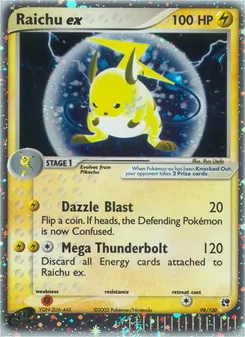 Raichu-ex, Karte 98 aus EX Sandsturm