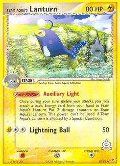 Team Aquas Lanturn, Karte 28 aus EX Team Magma vs Team Aqua