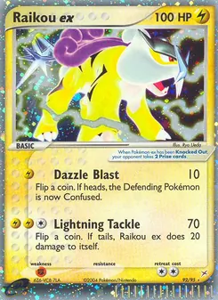 Raikou-ex, Karte 92 aus EX Team Magma vs Team Aqua