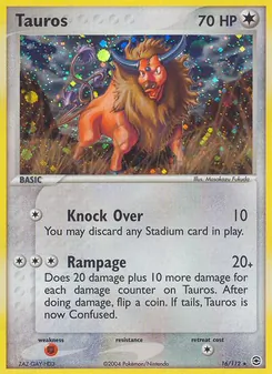 Tauros, Karte 16 aus EX Feuerrot & Blattgrün