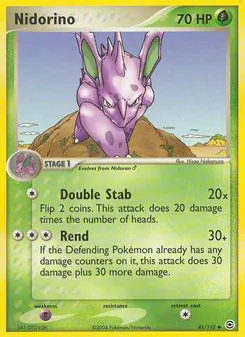 Nidorino, Karte 41 aus EX Feuerrot & Blattgrün