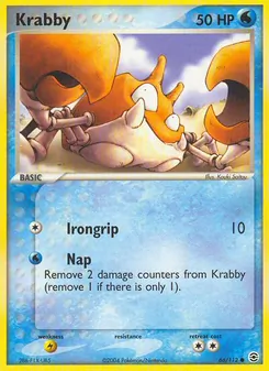 Krabby, Karte 66 aus EX Feuerrot & Blattgrün