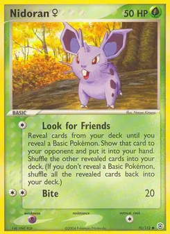 Nidoran W, Karte 70 aus EX Feuerrot & Blattgrün