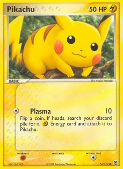 Pikachu, Karte 74 aus EX Feuerrot & Blattgrün