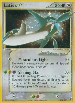 Latios ☆, Karte 106 aus EX Deoxys