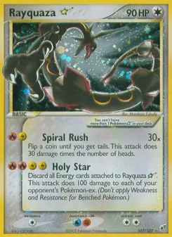 Rayquaza ☆, Karte 107 aus EX Deoxys