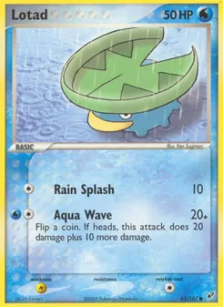 Loturzel, Karte 63 aus EX Deoxys