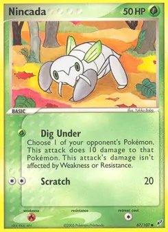 Nincada, Karte 67 aus EX Deoxys