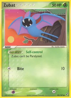 Zubat, Karte 83 aus EX Deoxys