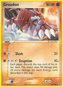 Groudon, Karte 14 aus EX Smaragd