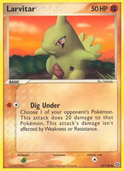 Larvitar, Karte 52 aus EX Smaragd