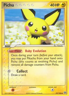 Pichu, Karte 59 aus EX Smaragd