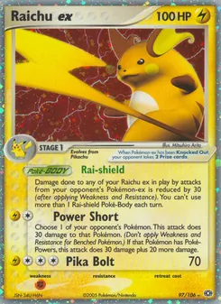 Raichu-ex, Karte 97 aus EX Smaragd